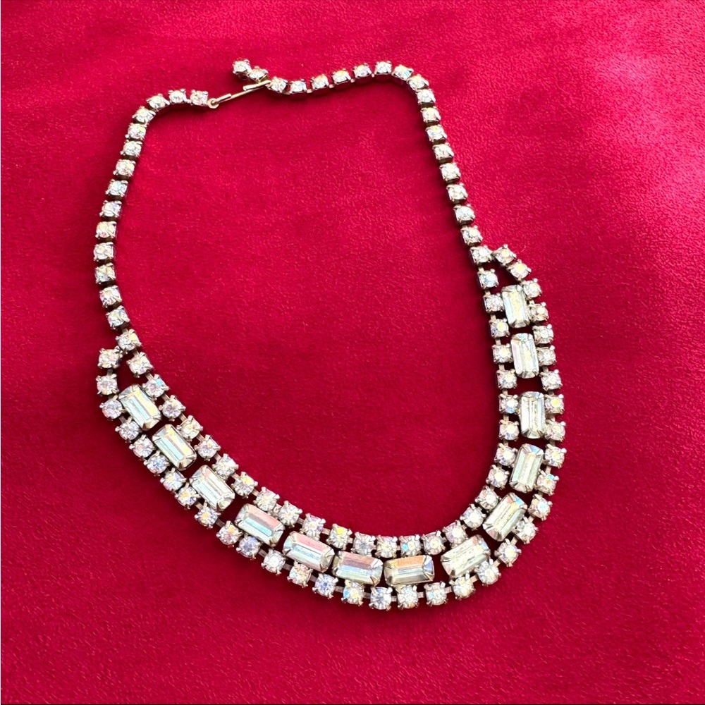 Vintage Rhinestone Baguette Choker